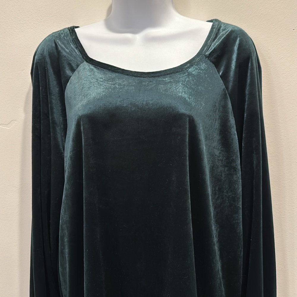 Anthropologie Maeve. NWT. Size L. Velvet. Dark green. - Picture 2 of 4